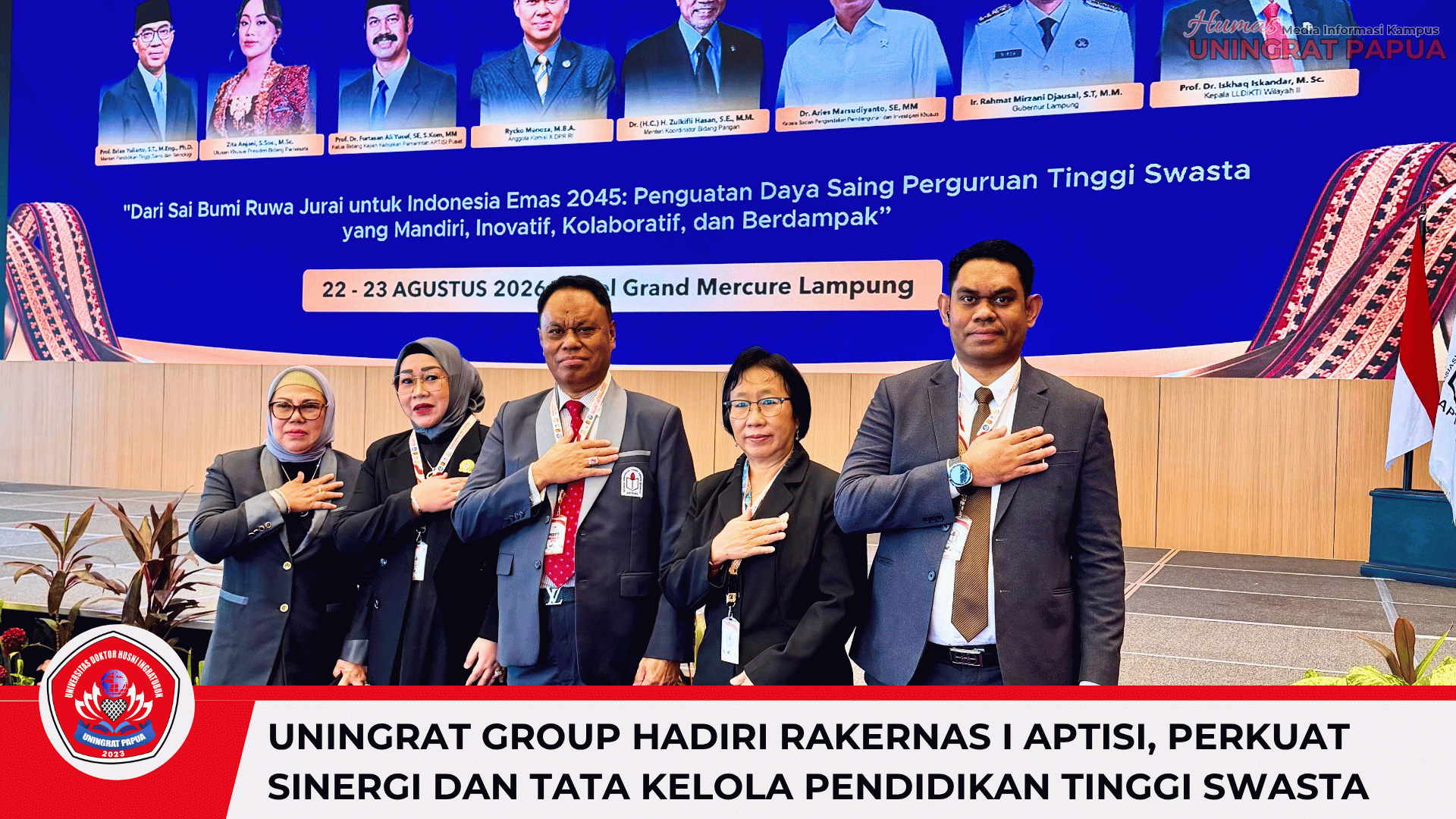 UNINGRAT Group Hadiri RAKERNAS I APTISI, Perkuat Sinergi dan Tata Kelola Pendidikan Tinggi Swasta